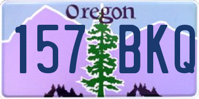 OR license plate 157BKQ