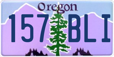 OR license plate 157BLI