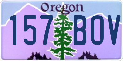 OR license plate 157BOV