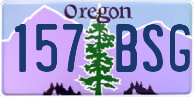 OR license plate 157BSG