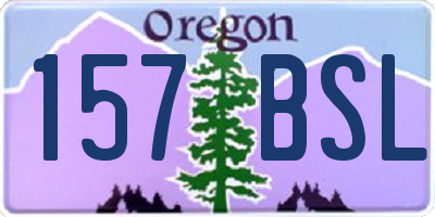 OR license plate 157BSL