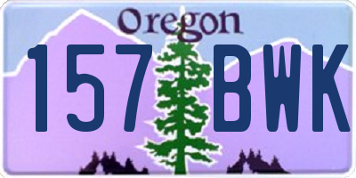 OR license plate 157BWK