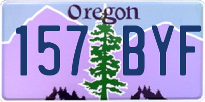 OR license plate 157BYF