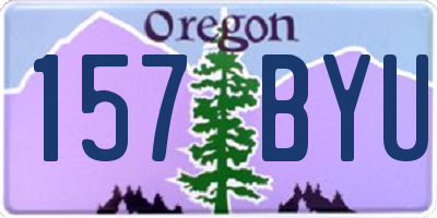 OR license plate 157BYU