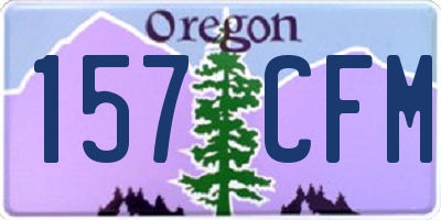 OR license plate 157CFM