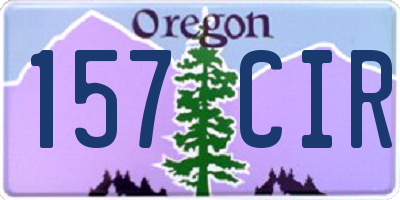 OR license plate 157CIR