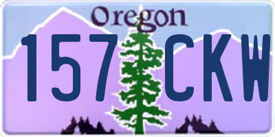 OR license plate 157CKW