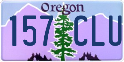 OR license plate 157CLU