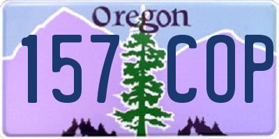 OR license plate 157COP
