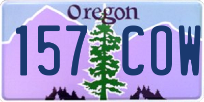 OR license plate 157COW