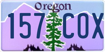 OR license plate 157COX