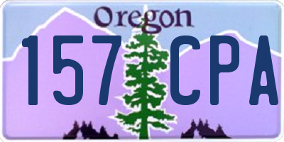 OR license plate 157CPA