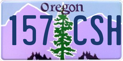 OR license plate 157CSH