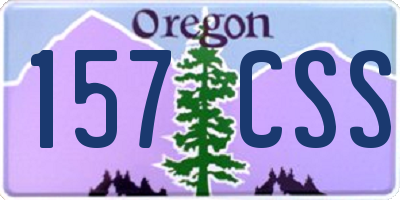 OR license plate 157CSS