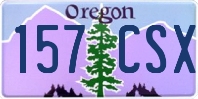 OR license plate 157CSX