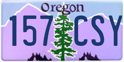 OR license plate 157CSY