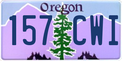 OR license plate 157CWI