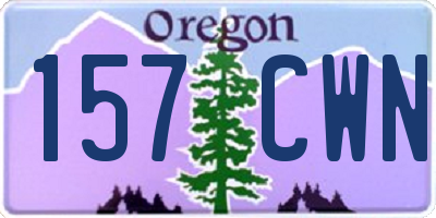 OR license plate 157CWN