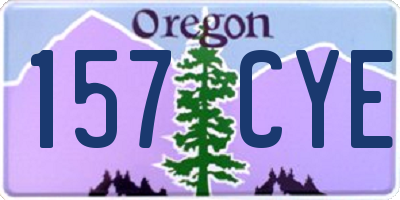 OR license plate 157CYE