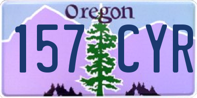 OR license plate 157CYR