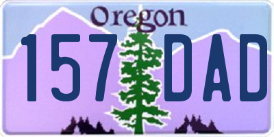 OR license plate 157DAD