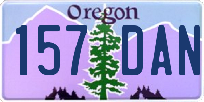 OR license plate 157DAN