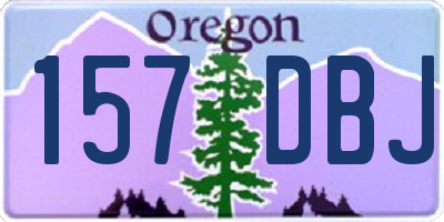 OR license plate 157DBJ