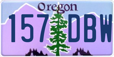 OR license plate 157DBW