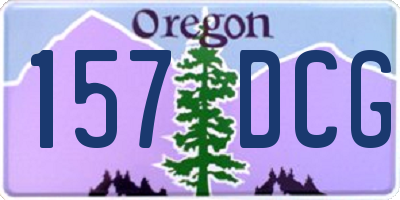 OR license plate 157DCG