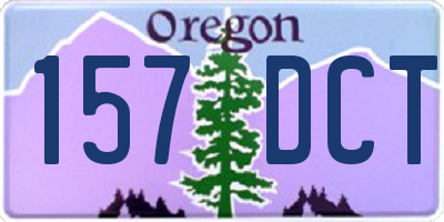 OR license plate 157DCT