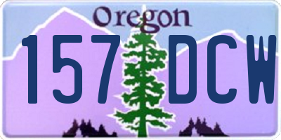OR license plate 157DCW