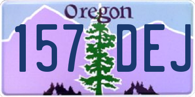 OR license plate 157DEJ