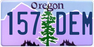 OR license plate 157DEM