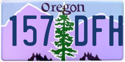 OR license plate 157DFH
