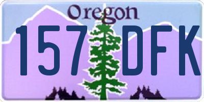 OR license plate 157DFK