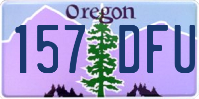 OR license plate 157DFU