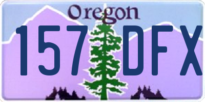 OR license plate 157DFX