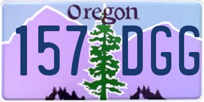 OR license plate 157DGG