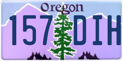 OR license plate 157DIH
