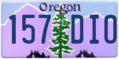 OR license plate 157DIO