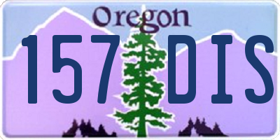 OR license plate 157DIS