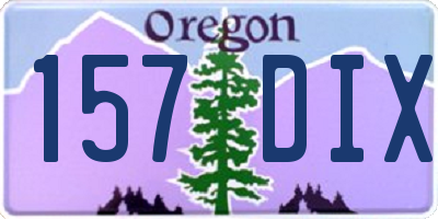 OR license plate 157DIX