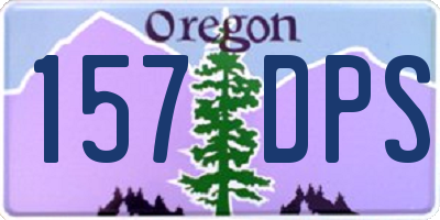OR license plate 157DPS