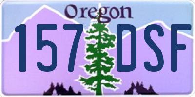 OR license plate 157DSF