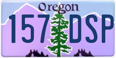OR license plate 157DSP