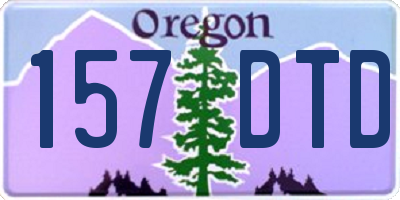 OR license plate 157DTD