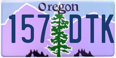 OR license plate 157DTK