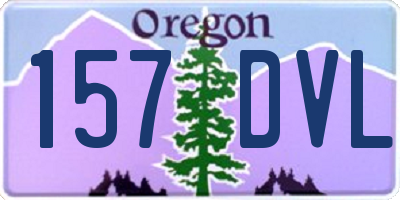 OR license plate 157DVL