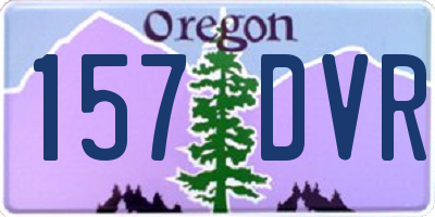 OR license plate 157DVR