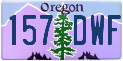 OR license plate 157DWF